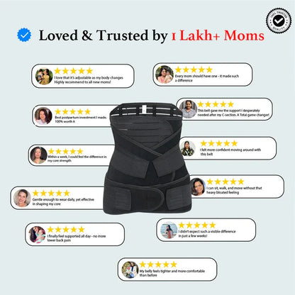 Home of Wellness 3-in-1 Postpartum Belly Belt | Medical-Grade Fabric | Breathable | Skin Friendly| 1 Year Warranty